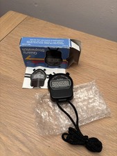 Vintage Alfex Quartz Stopwatch LC-600 Black Made in Japan Boxed w/ Instructions