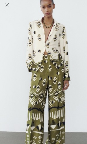 Zara printed patterned wide - zara,