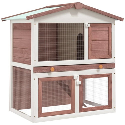 Rabbit hutch brown solid pine - solid,