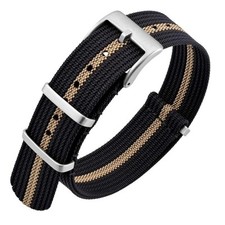 Premium Ribbed Nylon Nato Watch Strap Band Military Diver G10 007 Bond 22mm