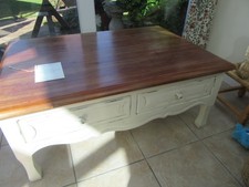 Laura Ashley Bramley Solid Wood Coffee Table Distressed - VGC