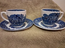 Wedgewood Avon Cottage Vintage Espresso Cup and Saucer X 2.