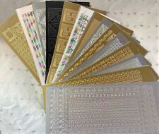 Peel Off Stickers - BORDERS CORNERS WAVES & FRAMES - 48 options, various colours