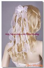 GIRL COMMUNION HEADPIECE/BRIDAL WEDDING RIBBON BOW VEIL