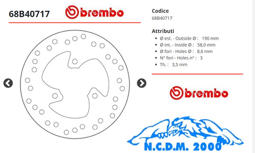 Front brake disc brembo - disc,