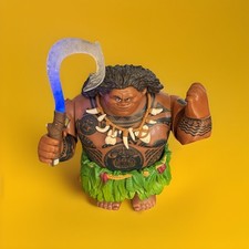 RARE Maui  Figure Light Up Fish Hook Moana Disney Store 12" Kids Singing Talking