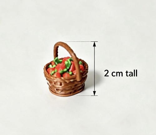 Strawberry miniature basket - miniature,