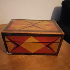 Vintage 1930s  Wooden Cigarette Box  