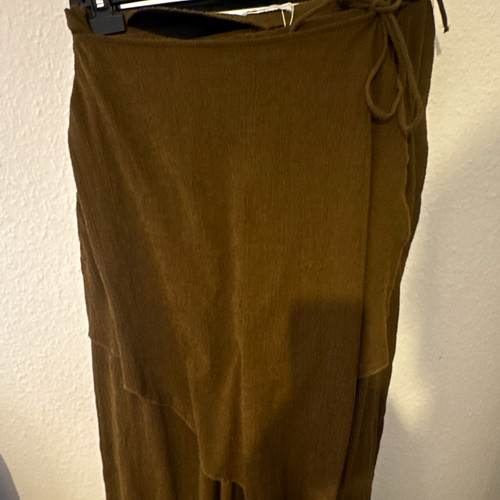 Zara women brown - women's, wide-leg