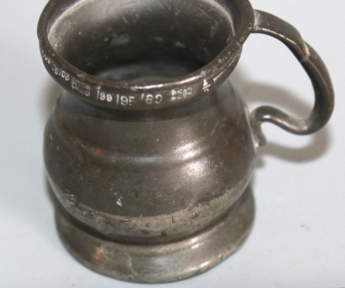 Victorian pewter gill - pewter, 1/2