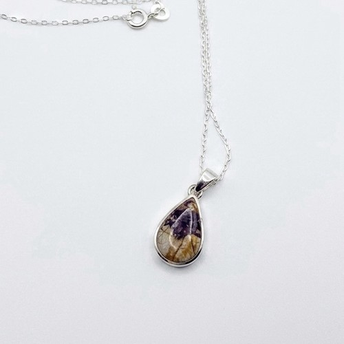 Blue john oval pendant - blue,