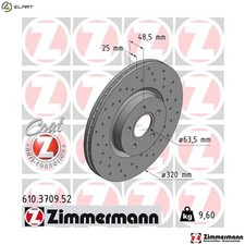 2x BRAKE DISC 610.3709.52 FOR