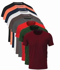 Mens Plain Slim Fitted Body Fit Cotton + Elastane Fashion Tee T-Shirt Tshirt