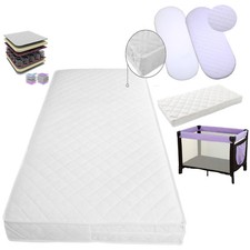 For Baby Cot Bed Breathable Quilted And Waterproof Foam Mattress All Sizes