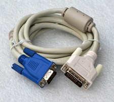 2 METER Cable Monitor Cable VGA 15 Pin Connector DVI-I With Ferrites KB11