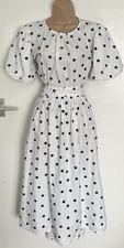 Nasty Gal White Black Polka