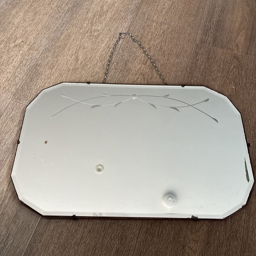 Vintage art deco bevelled wall - art,
