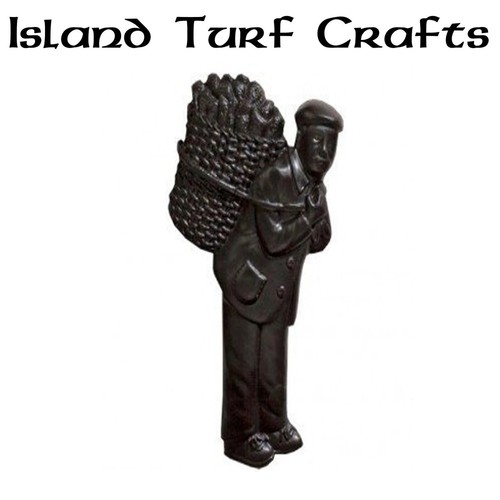 Irish turf cutter - turf, (bk14)
