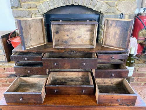 Bank drawers apothecary - of, drawers,