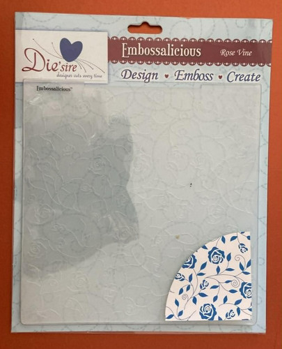 Embossalicious rose vine 8x8 - embossalicious,