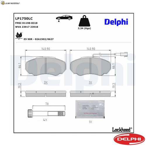 Brake pad set - set, disc