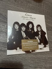 Queen Bohemian Rhapsody 7 50th Anniversary Blue Vinyl Record New Sealed
