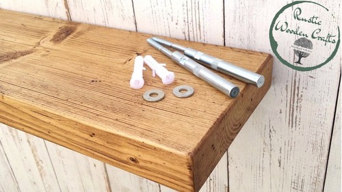 Solid wood floating mantel - solid,