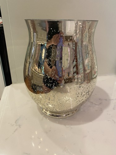 Large mercury glass - large, vase