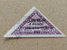 Paraguay 1933 Used. New Year Graf Zeppelin Airship Airmail Overprint. 2p. L365