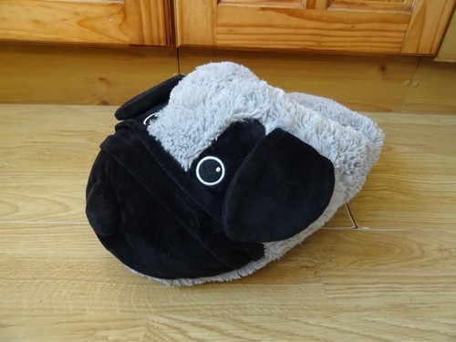 Plush large grey black - large,