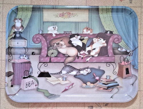 Vintage melamine cat - melamine,