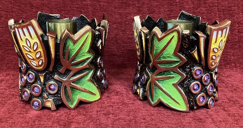 Brass church candle holders - brass,