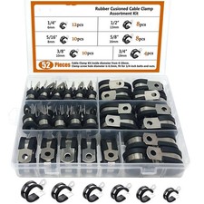 Stainless P-Style Clips Rubber