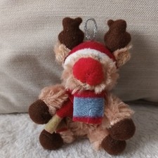 Russ Berrie Christmas Mini Plush Reindeer  tree decoration