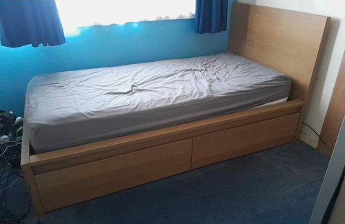 Ikea malm single - single, oak