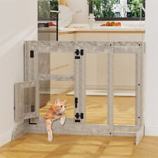 Room Hallway Divider Dog Fence Gate Barrier Door Extendable Portable Indoor Wood