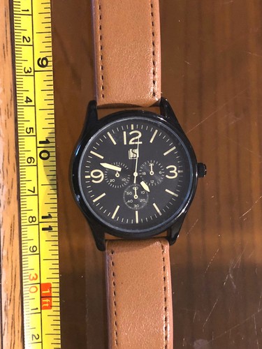 Watch wristwatch black brown - watch,