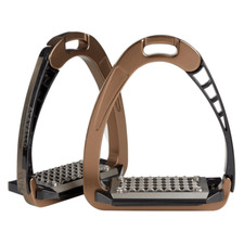 Acavallo Arena AluPro Horse Safety Stirrups in Brown: Equestrian Equipment