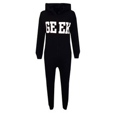 Kids Boys GEEK Print Black &