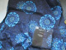 New NEXT Top Tab Curtains Blue Retro 60s / 70s Style Pattern 168x137cm 66x54"