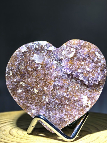 Natural amethyst geode - amethyst, heart