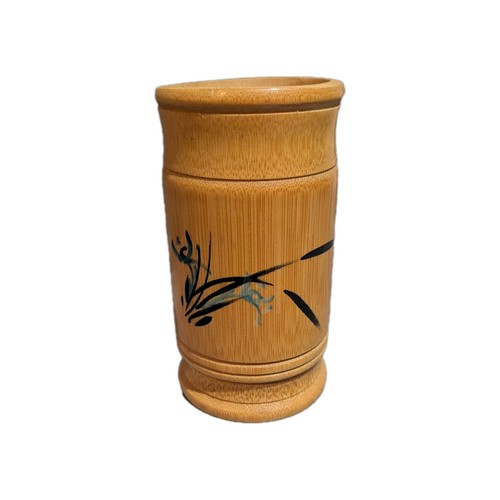 Vintage japanese bamboo vase - japanese,