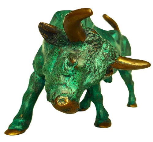 Bronze figure bull - of, bull,