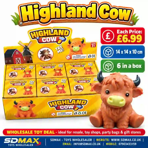 Pack highland cow toy - 6,