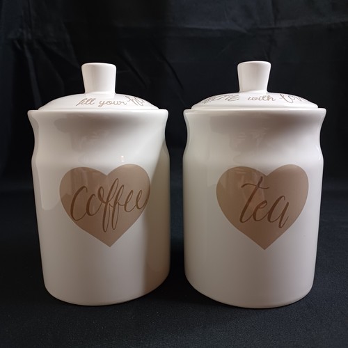 Tea and coffee canisters - and,