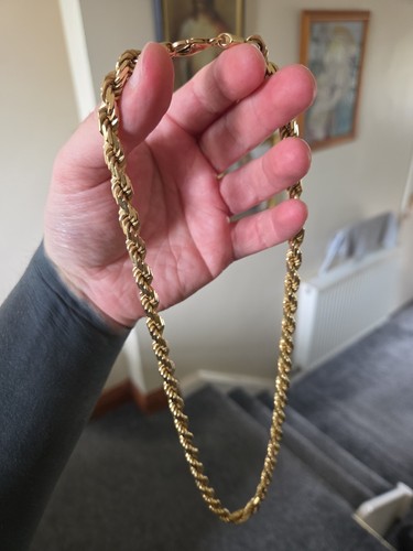 9ct gold heavy - gold, rope