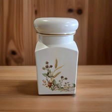 Harvest 1418 Biscuit Barrel By Marks & Spencer Made In England Vintage 4 X 8"