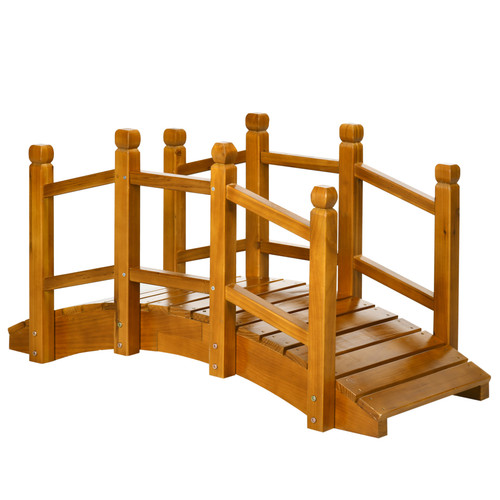 Wooden garden bridge - wooden, arc