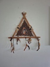Native American Dream Catcher Indian 20"  Genuine Vintage Triangle,  Apache