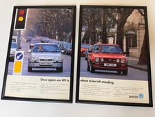 FRAMED Original 1980's MK2 VW Golf GTi 8v 16v Magazine Advert Poster Retro 80's